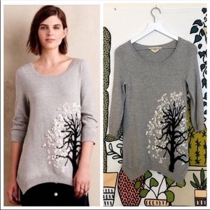 Anthro HWR Tree Sweater